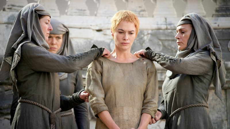 Cersei preparing for her “walk of shame” on Game of Thrones. Photo Credit: HBO